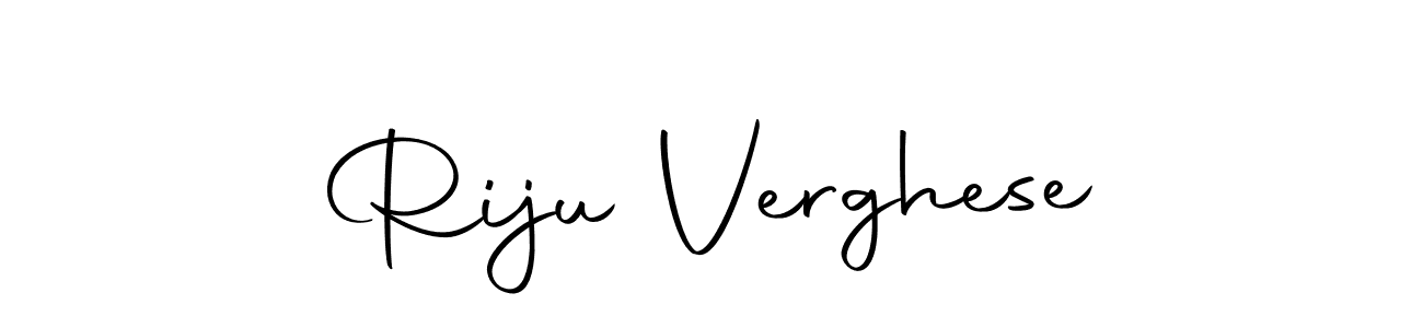 How to make Riju Verghese name signature. Use Autography-DOLnW style for creating short signs online. This is the latest handwritten sign. Riju Verghese signature style 10 images and pictures png