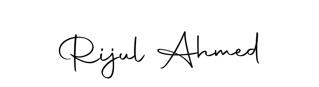 Use a signature maker to create a handwritten signature online. With this signature software, you can design (Autography-DOLnW) your own signature for name Rijul Ahmed. Rijul Ahmed signature style 10 images and pictures png