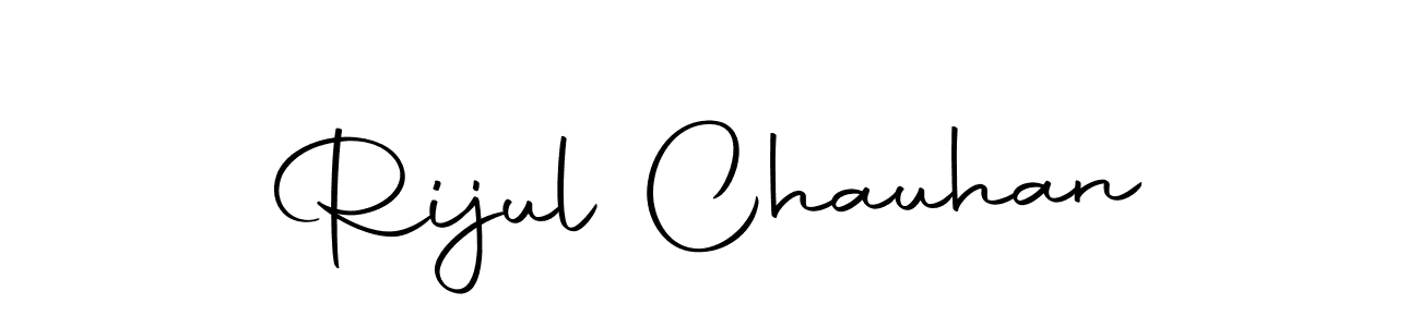 Use a signature maker to create a handwritten signature online. With this signature software, you can design (Autography-DOLnW) your own signature for name Rijul Chauhan. Rijul Chauhan signature style 10 images and pictures png