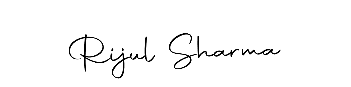 How to make Rijul Sharma signature? Autography-DOLnW is a professional autograph style. Create handwritten signature for Rijul Sharma name. Rijul Sharma signature style 10 images and pictures png