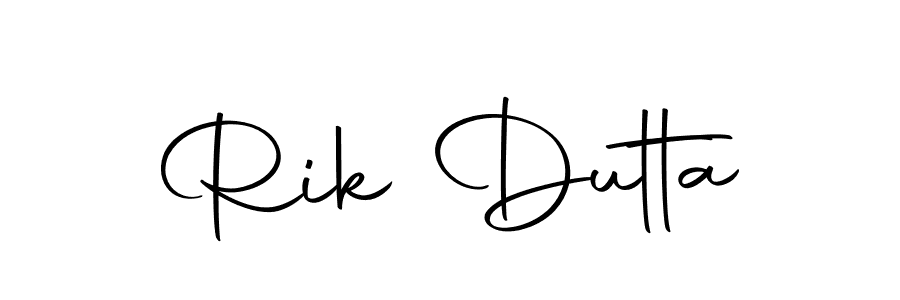 How to make Rik Dutta name signature. Use Autography-DOLnW style for creating short signs online. This is the latest handwritten sign. Rik Dutta signature style 10 images and pictures png