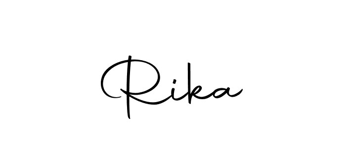 How to make Rika❤ name signature. Use Autography-DOLnW style for creating short signs online. This is the latest handwritten sign. Rika❤ signature style 10 images and pictures png
