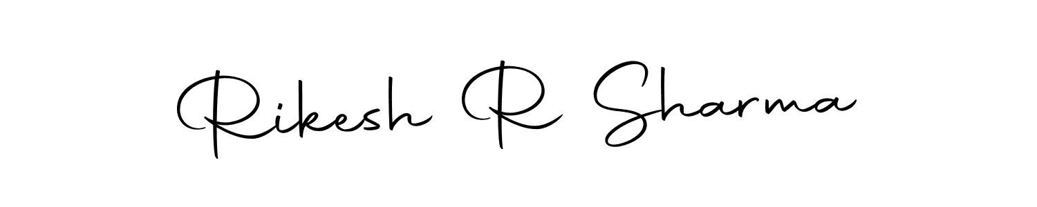 How to make Rikesh R Sharma name signature. Use Autography-DOLnW style for creating short signs online. This is the latest handwritten sign. Rikesh R Sharma signature style 10 images and pictures png