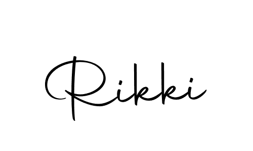 Design your own signature with our free online signature maker. With this signature software, you can create a handwritten (Autography-DOLnW) signature for name Rikki. Rikki signature style 10 images and pictures png