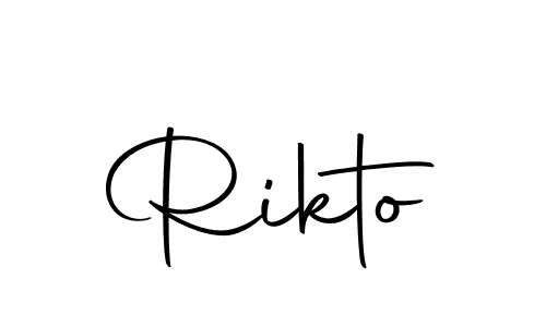 Make a beautiful signature design for name Rikto. With this signature (Autography-DOLnW) style, you can create a handwritten signature for free. Rikto signature style 10 images and pictures png
