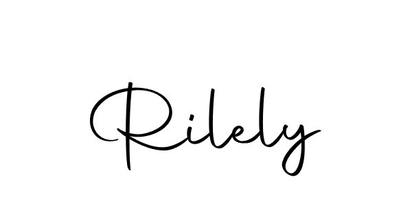 How to make Rilely name signature. Use Autography-DOLnW style for creating short signs online. This is the latest handwritten sign. Rilely signature style 10 images and pictures png