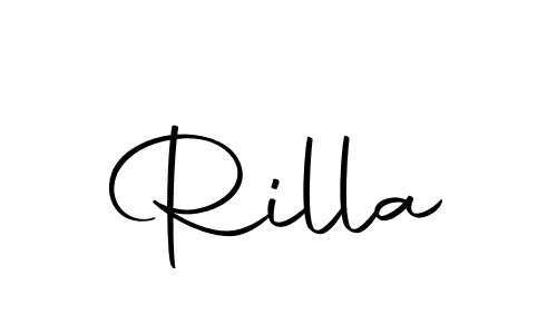 Make a beautiful signature design for name Rilla. With this signature (Autography-DOLnW) style, you can create a handwritten signature for free. Rilla signature style 10 images and pictures png