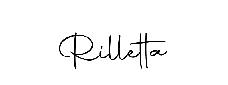 Create a beautiful signature design for name Rilletta. With this signature (Autography-DOLnW) fonts, you can make a handwritten signature for free. Rilletta signature style 10 images and pictures png