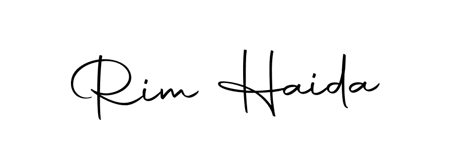 Create a beautiful signature design for name Rim Haida. With this signature (Autography-DOLnW) fonts, you can make a handwritten signature for free. Rim Haida signature style 10 images and pictures png