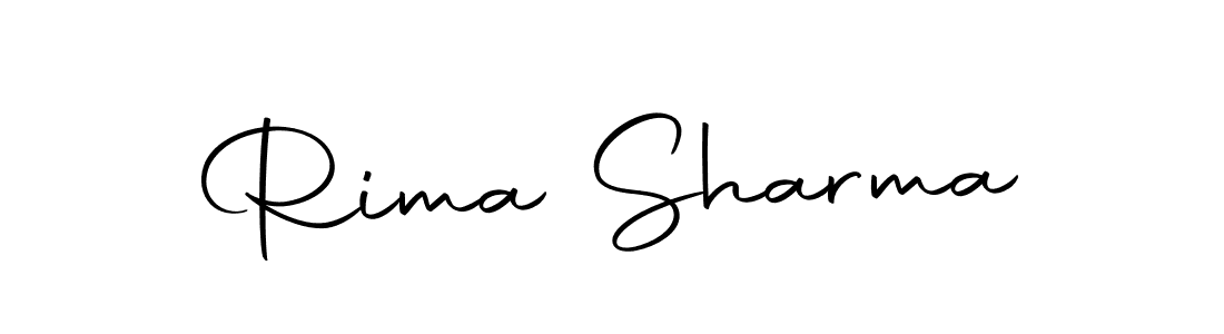 How to make Rima Sharma name signature. Use Autography-DOLnW style for creating short signs online. This is the latest handwritten sign. Rima Sharma signature style 10 images and pictures png