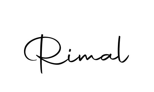 Design your own signature with our free online signature maker. With this signature software, you can create a handwritten (Autography-DOLnW) signature for name Rimal. Rimal signature style 10 images and pictures png