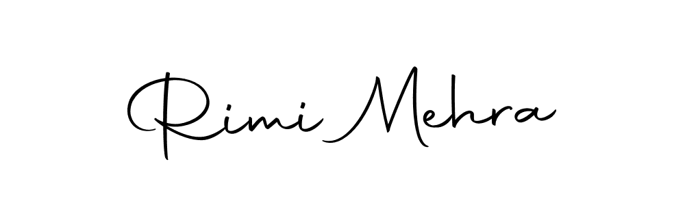 How to make Rimi Mehra name signature. Use Autography-DOLnW style for creating short signs online. This is the latest handwritten sign. Rimi Mehra signature style 10 images and pictures png