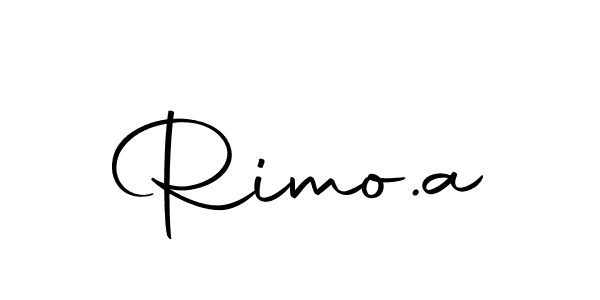 Design your own signature with our free online signature maker. With this signature software, you can create a handwritten (Autography-DOLnW) signature for name Rimo.a. Rimo.a signature style 10 images and pictures png