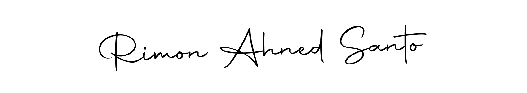 This is the best signature style for the Rimon Ahned Santo name. Also you like these signature font (Autography-DOLnW). Mix name signature. Rimon Ahned Santo signature style 10 images and pictures png