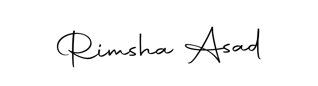 Create a beautiful signature design for name Rimsha Asad. With this signature (Autography-DOLnW) fonts, you can make a handwritten signature for free. Rimsha Asad signature style 10 images and pictures png