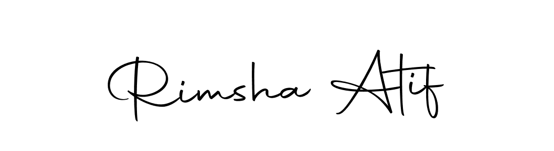 Create a beautiful signature design for name Rimsha Atif. With this signature (Autography-DOLnW) fonts, you can make a handwritten signature for free. Rimsha Atif signature style 10 images and pictures png