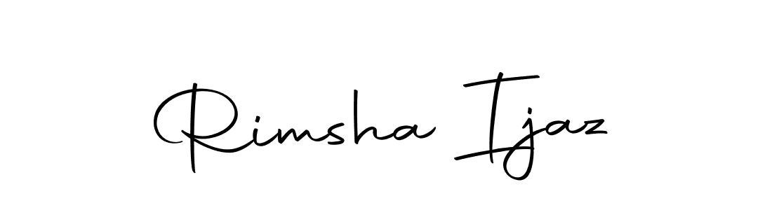 Design your own signature with our free online signature maker. With this signature software, you can create a handwritten (Autography-DOLnW) signature for name Rimsha Ijaz. Rimsha Ijaz signature style 10 images and pictures png