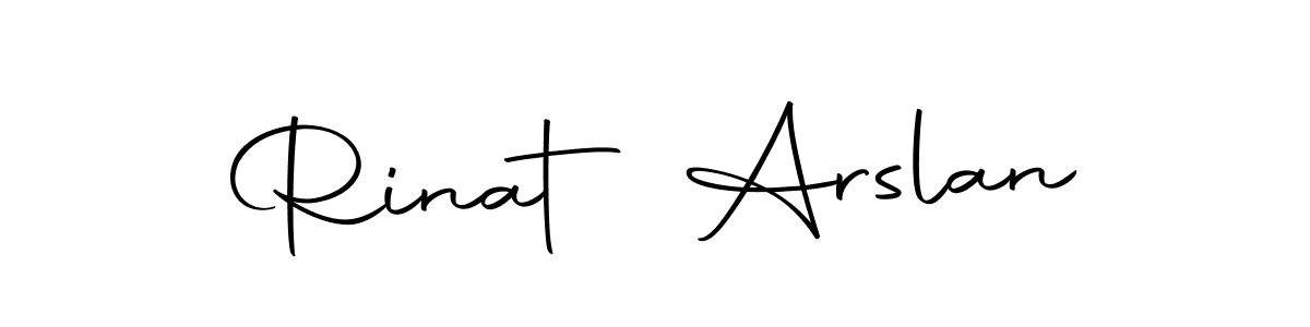 How to make Rinat Arslan name signature. Use Autography-DOLnW style for creating short signs online. This is the latest handwritten sign. Rinat Arslan signature style 10 images and pictures png
