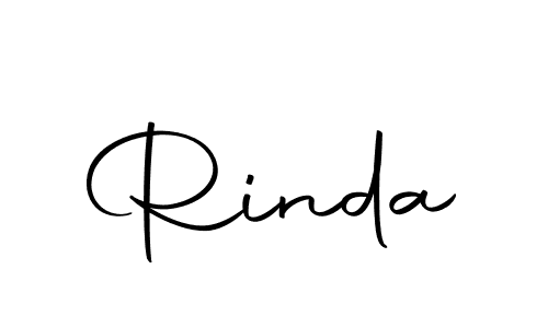 Use a signature maker to create a handwritten signature online. With this signature software, you can design (Autography-DOLnW) your own signature for name Rinda. Rinda signature style 10 images and pictures png