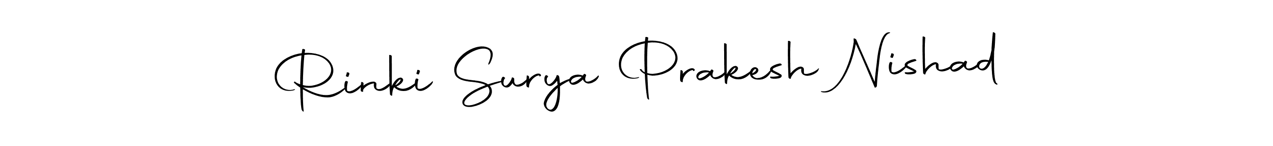 Make a beautiful signature design for name Rinki Surya Prakesh Nishad. Use this online signature maker to create a handwritten signature for free. Rinki Surya Prakesh Nishad signature style 10 images and pictures png