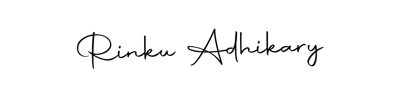 Make a beautiful signature design for name Rinku Adhikary. With this signature (Autography-DOLnW) style, you can create a handwritten signature for free. Rinku Adhikary signature style 10 images and pictures png