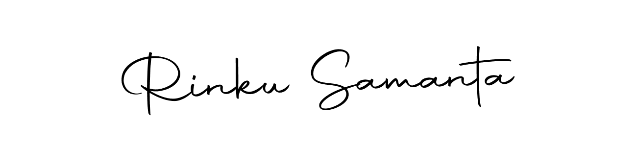 You should practise on your own different ways (Autography-DOLnW) to write your name (Rinku Samanta) in signature. don't let someone else do it for you. Rinku Samanta signature style 10 images and pictures png