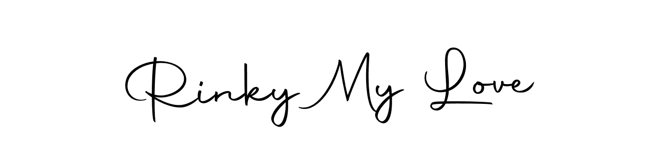 Autography-DOLnW is a professional signature style that is perfect for those who want to add a touch of class to their signature. It is also a great choice for those who want to make their signature more unique. Get Rinky My Love name to fancy signature for free. Rinky My Love signature style 10 images and pictures png