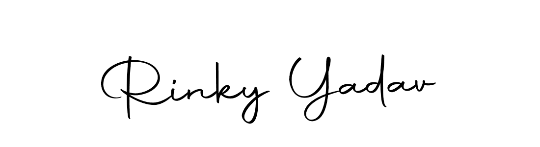 Design your own signature with our free online signature maker. With this signature software, you can create a handwritten (Autography-DOLnW) signature for name Rinky Yadav. Rinky Yadav signature style 10 images and pictures png