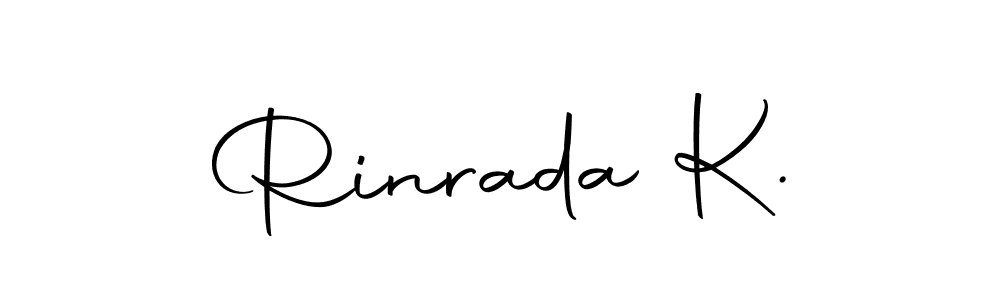 Design your own signature with our free online signature maker. With this signature software, you can create a handwritten (Autography-DOLnW) signature for name Rinrada K.. Rinrada K. signature style 10 images and pictures png