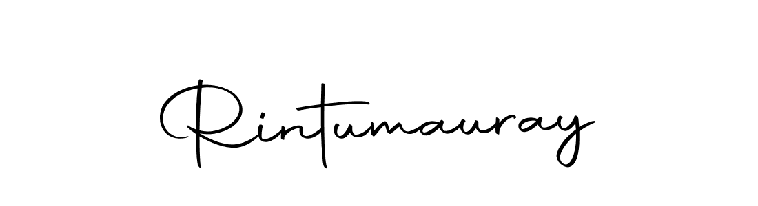 How to make Rintumauray name signature. Use Autography-DOLnW style for creating short signs online. This is the latest handwritten sign. Rintumauray signature style 10 images and pictures png