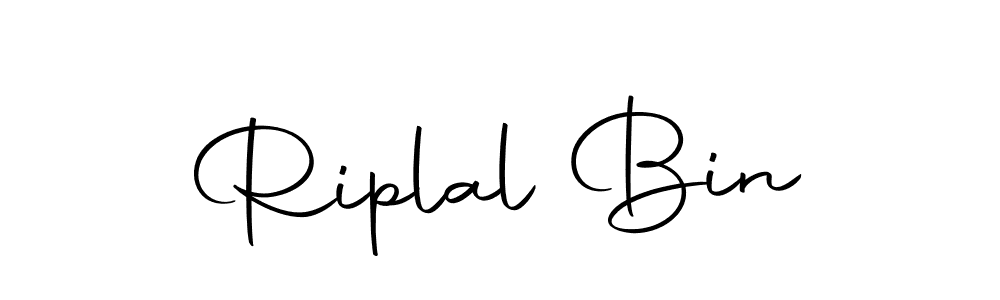 Use a signature maker to create a handwritten signature online. With this signature software, you can design (Autography-DOLnW) your own signature for name Riplal Bin. Riplal Bin signature style 10 images and pictures png