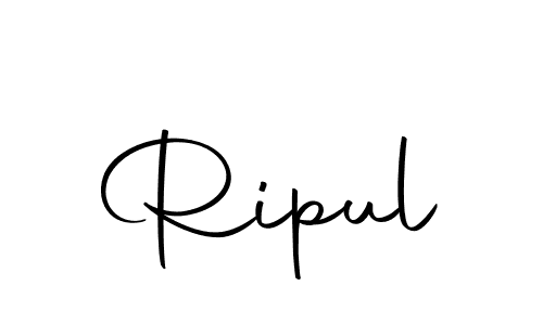 Design your own signature with our free online signature maker. With this signature software, you can create a handwritten (Autography-DOLnW) signature for name Ripul. Ripul signature style 10 images and pictures png