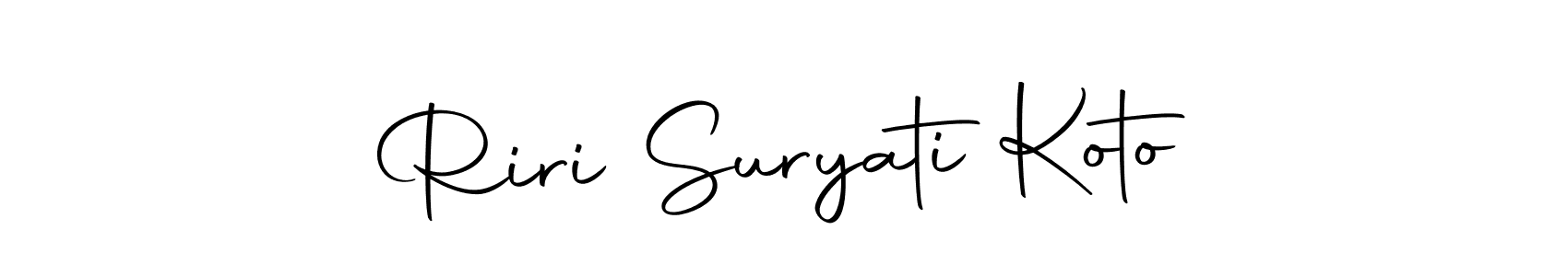 Also we have Riri Suryati Koto name is the best signature style. Create professional handwritten signature collection using Autography-DOLnW autograph style. Riri Suryati Koto signature style 10 images and pictures png