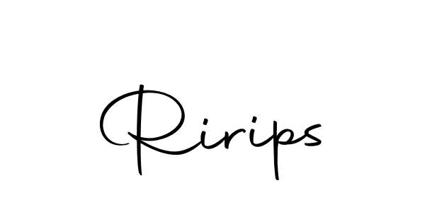 Create a beautiful signature design for name Ririps. With this signature (Autography-DOLnW) fonts, you can make a handwritten signature for free. Ririps signature style 10 images and pictures png