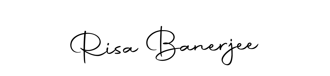 Create a beautiful signature design for name Risa Banerjee. With this signature (Autography-DOLnW) fonts, you can make a handwritten signature for free. Risa Banerjee signature style 10 images and pictures png