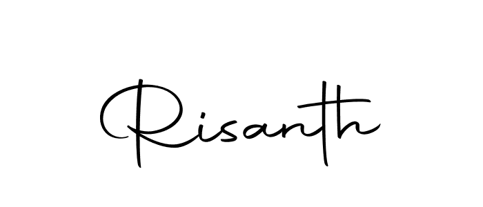 Create a beautiful signature design for name Risanth. With this signature (Autography-DOLnW) fonts, you can make a handwritten signature for free. Risanth signature style 10 images and pictures png