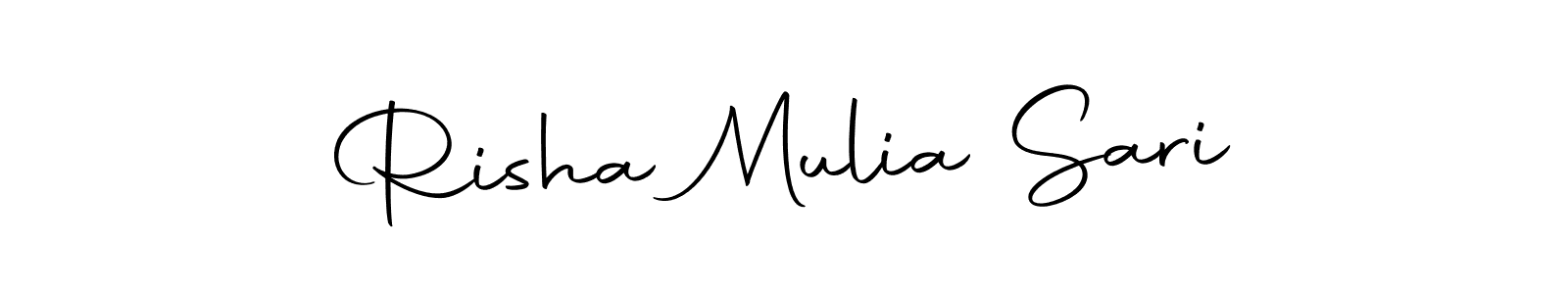 if you are searching for the best signature style for your name Risha Mulia Sari. so please give up your signature search. here we have designed multiple signature styles  using Autography-DOLnW. Risha Mulia Sari signature style 10 images and pictures png