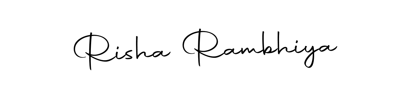 The best way (Autography-DOLnW) to make a short signature is to pick only two or three words in your name. The name Risha Rambhiya include a total of six letters. For converting this name. Risha Rambhiya signature style 10 images and pictures png