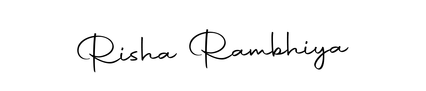 The best way (Autography-DOLnW) to make a short signature is to pick only two or three words in your name. The name Risha Rambhiya include a total of six letters. For converting this name. Risha Rambhiya signature style 10 images and pictures png