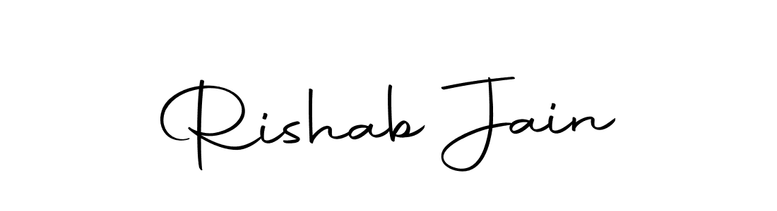 The best way (Autography-DOLnW) to make a short signature is to pick only two or three words in your name. The name Rishab Jain include a total of six letters. For converting this name. Rishab Jain signature style 10 images and pictures png