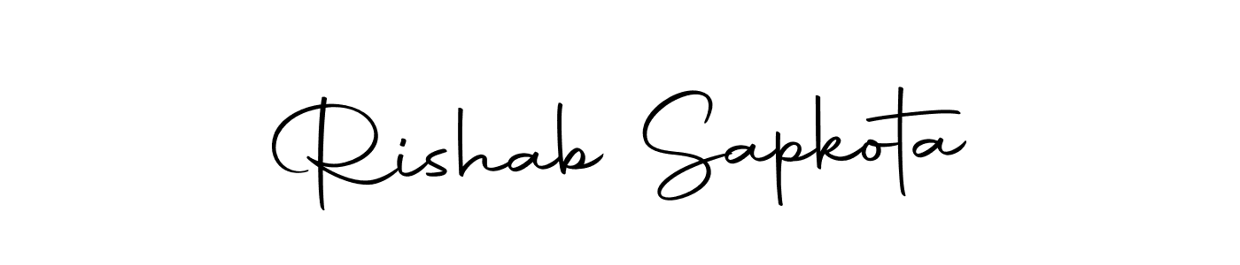 Make a beautiful signature design for name Rishab Sapkota. With this signature (Autography-DOLnW) style, you can create a handwritten signature for free. Rishab Sapkota signature style 10 images and pictures png