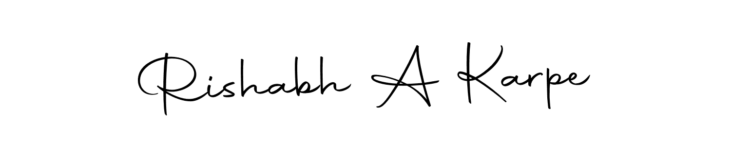 Here are the top 10 professional signature styles for the name Rishabh A Karpe. These are the best autograph styles you can use for your name. Rishabh A Karpe signature style 10 images and pictures png