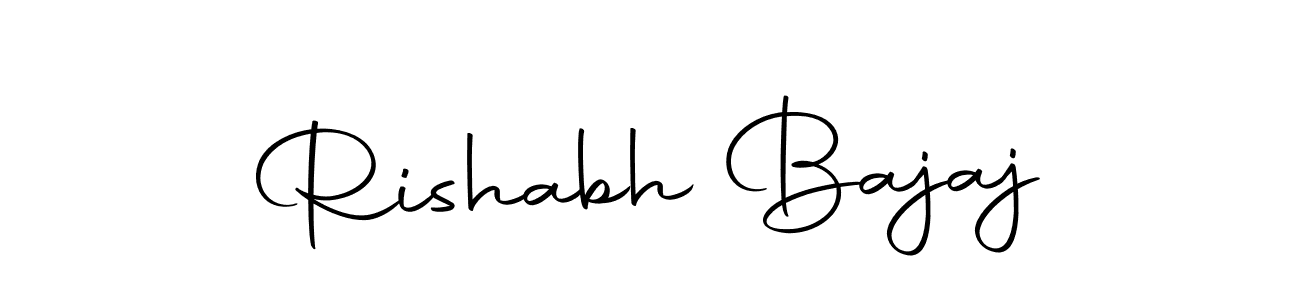 How to make Rishabh Bajaj name signature. Use Autography-DOLnW style for creating short signs online. This is the latest handwritten sign. Rishabh Bajaj signature style 10 images and pictures png