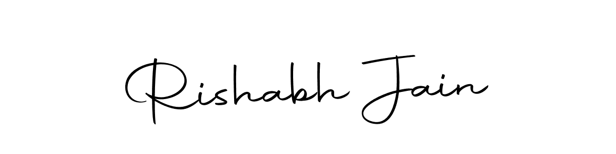 Rishabh Jain stylish signature style. Best Handwritten Sign (Autography-DOLnW) for my name. Handwritten Signature Collection Ideas for my name Rishabh Jain. Rishabh Jain signature style 10 images and pictures png