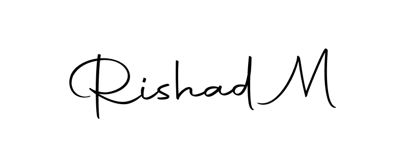Make a beautiful signature design for name Rishad M. With this signature (Autography-DOLnW) style, you can create a handwritten signature for free. Rishad M signature style 10 images and pictures png