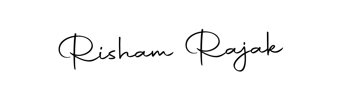 if you are searching for the best signature style for your name Risham Rajak. so please give up your signature search. here we have designed multiple signature styles  using Autography-DOLnW. Risham Rajak signature style 10 images and pictures png