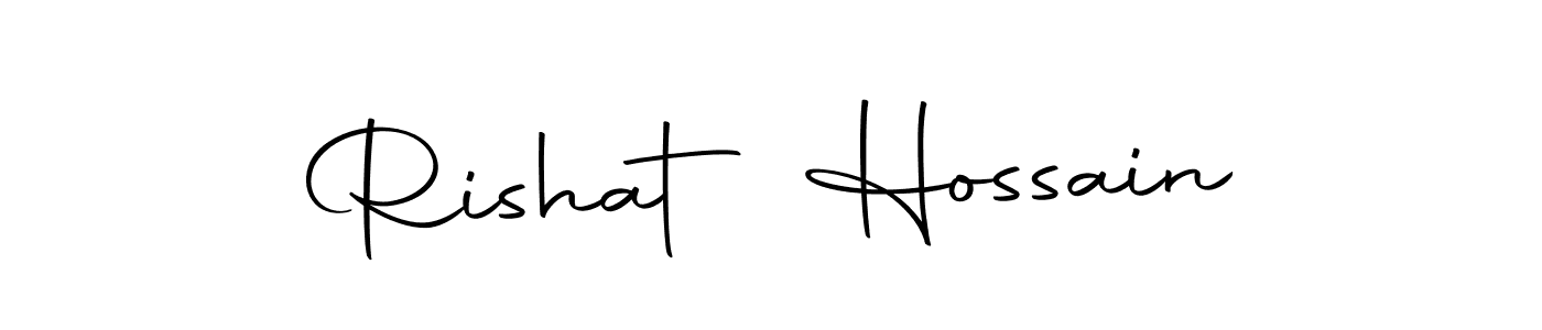 You should practise on your own different ways (Autography-DOLnW) to write your name (Rishat Hossain) in signature. don't let someone else do it for you. Rishat Hossain signature style 10 images and pictures png