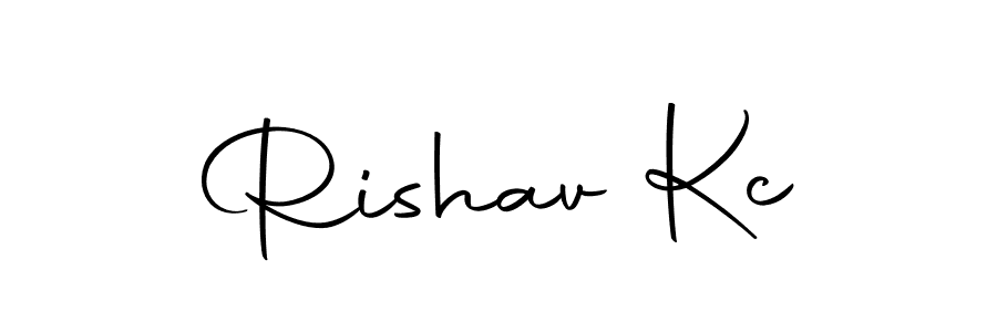 Design your own signature with our free online signature maker. With this signature software, you can create a handwritten (Autography-DOLnW) signature for name Rishav Kc. Rishav Kc signature style 10 images and pictures png