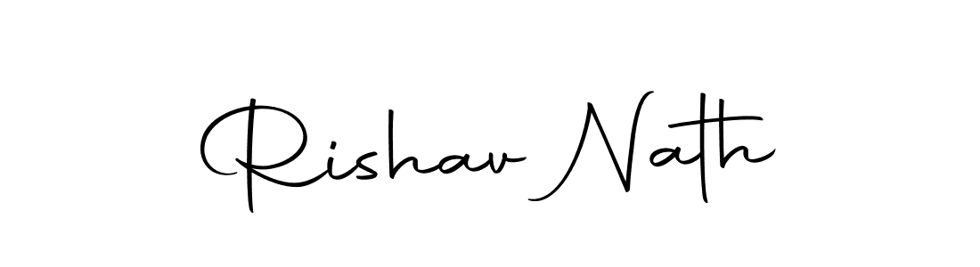 Use a signature maker to create a handwritten signature online. With this signature software, you can design (Autography-DOLnW) your own signature for name Rishav Nath. Rishav Nath signature style 10 images and pictures png