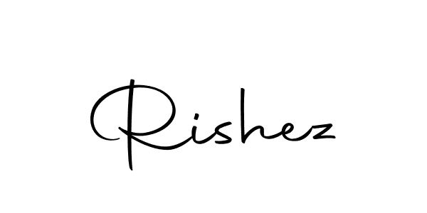 Rishez stylish signature style. Best Handwritten Sign (Autography-DOLnW) for my name. Handwritten Signature Collection Ideas for my name Rishez. Rishez signature style 10 images and pictures png